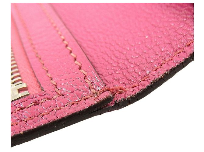 Cartera Larga Dupli Bearn en Cabra Hermès Rosa Roja - vista 8
