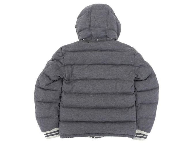 Moncler BRESLE Wool Down Jacket Brown Yellow - view 2