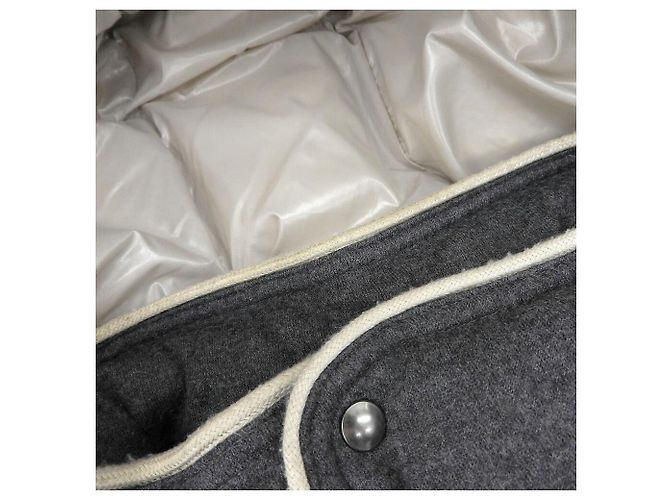 Moncler BRESLE Wool Down Jacket Brown Yellow - view 3