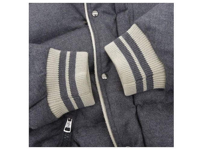 Moncler BRESLE Wool Down Jacket Brown Yellow - view 4