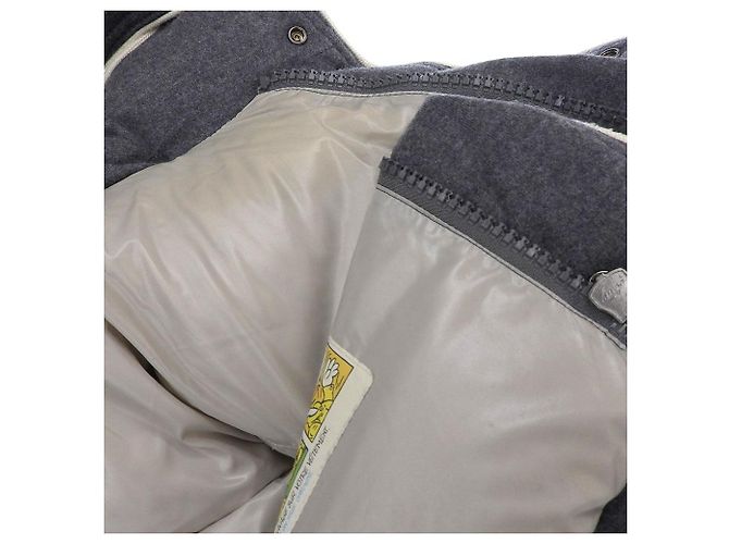 Moncler BRESLE Wool Down Jacket Brown Yellow - view 7