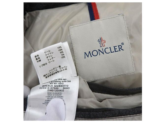 Moncler BRESLE Wool Down Jacket Brown Yellow - view 9