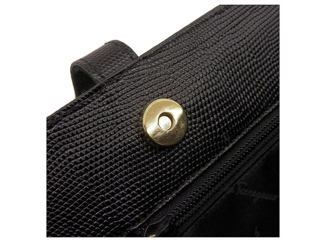 Borsa a spalla Vara Ribbon di Salvatore Ferragamo nera Nero - vista 7