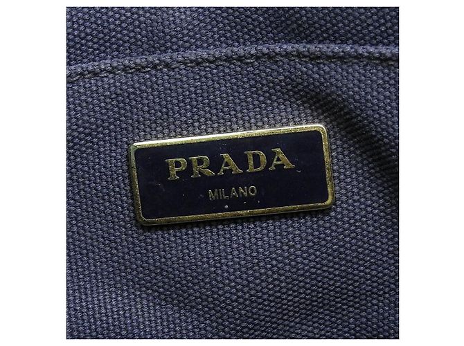 Borsa tote in tela Canapa turchese Prada Blu - vista 7