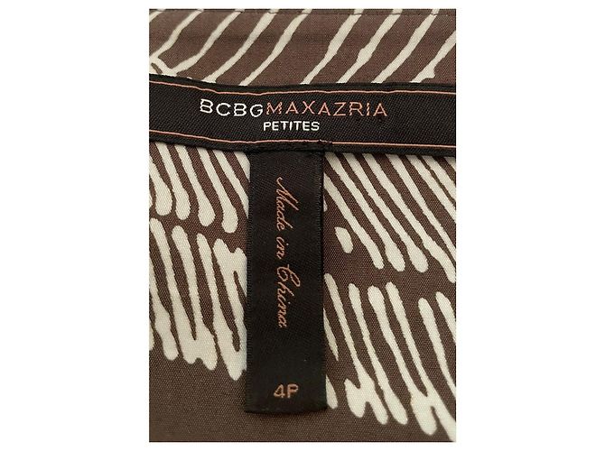 ✨ BCBG Max Azria Petites Kleid mit grafischem Muster Größe 36 ✨ Creme Dunkelbraun - Ansicht 5