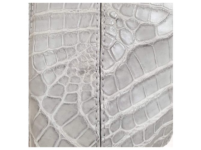 Jaqueta de couro de crocodilo cinza Zilli Tamanho 40 - vista 7