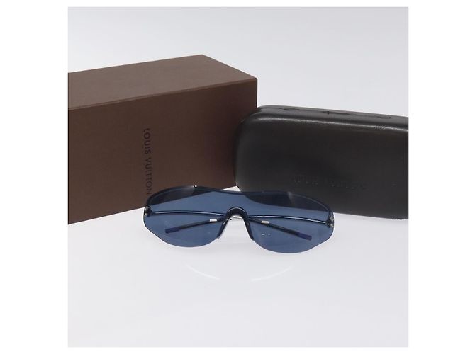 Occhiali da sole LV Cup LOUIS VUITTON in plastica blu M80591 Auth BA3714 - vista 11
