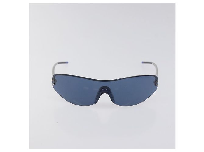Occhiali da sole LV Cup LOUIS VUITTON in plastica blu M80591 Auth BA3714 - vista 2