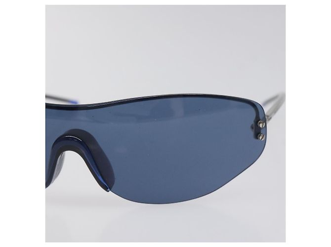 Occhiali da sole LV Cup LOUIS VUITTON in plastica blu M80591 Auth BA3714 - vista 7