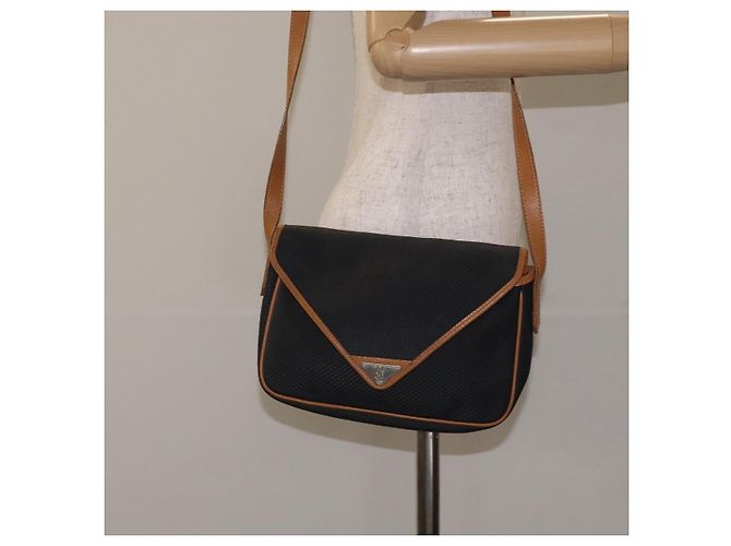 Saint Laurent Borsa a Spalla in Tela PVC Blu Navy Auth 129550 - vista 21