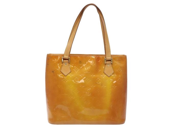 LOUIS VUITTON Borsa a Mano Monogram Vernis Houston Beige M91004 LV Auth BA3839 - vista 13