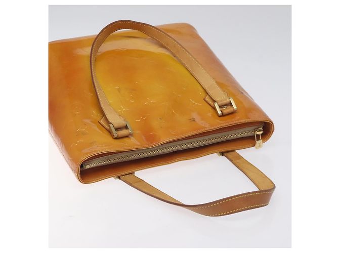 LOUIS VUITTON Borsa a Mano Monogram Vernis Houston Beige M91004 LV Auth BA3839 - vista 6