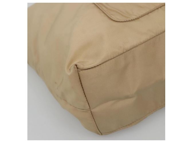 Borsa Tote PRADA Nylon Beige Argento Auth bs27839 - vista 14