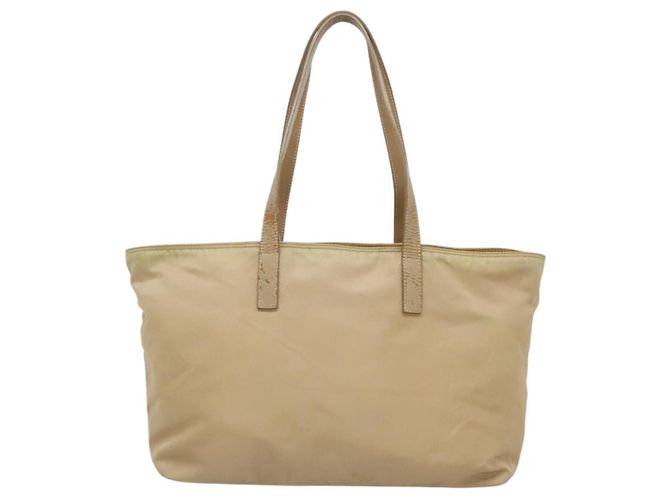 Borsa Tote PRADA Nylon Beige Argento Auth bs27839 - vista 2