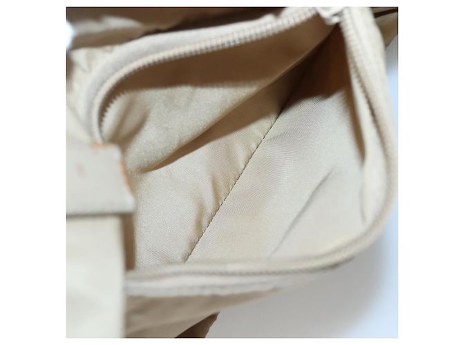 Borsa Tote PRADA Nylon Beige Argento Auth bs27839 - vista 20