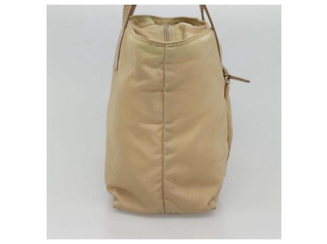 Borsa Tote PRADA Nylon Beige Argento Auth bs27839 - vista 3