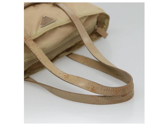 Borsa Tote PRADA Nylon Beige Argento Auth bs27839 - vista 7