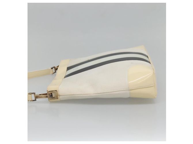 Borsa a Spalla GUCCI in Tela Bianco Oro 001 4231 Auth ti3314 D'oro - vista 3