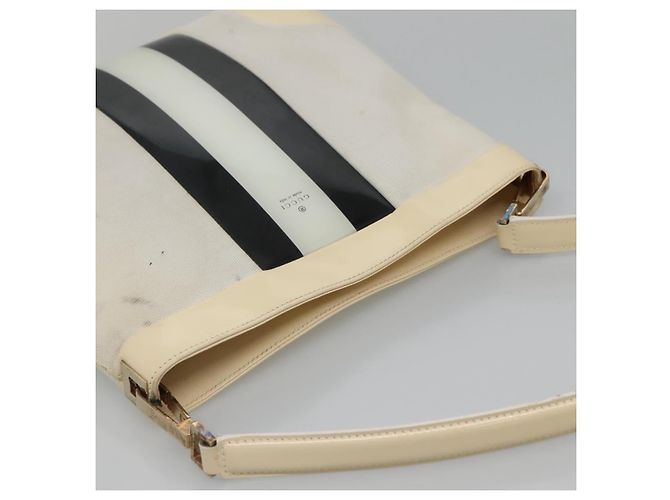 Borsa a Spalla GUCCI in Tela Bianco Oro 001 4231 Auth ti3314 D'oro - vista 6