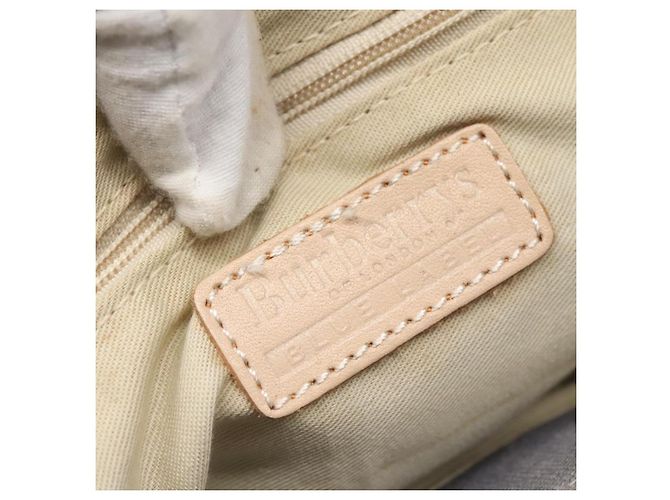 Autre Marque Bolso tote Burberrys Blue Label de lona gris plata auténtico 129965 Castaño - vista 10