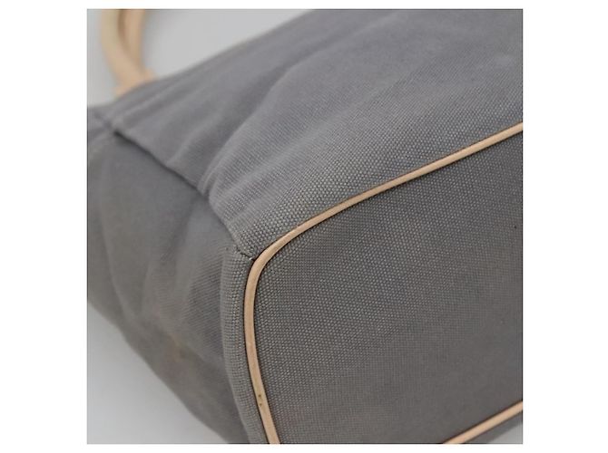 Autre Marque Bolso tote Burberrys Blue Label de lona gris plata auténtico 129965 Castaño - vista 16