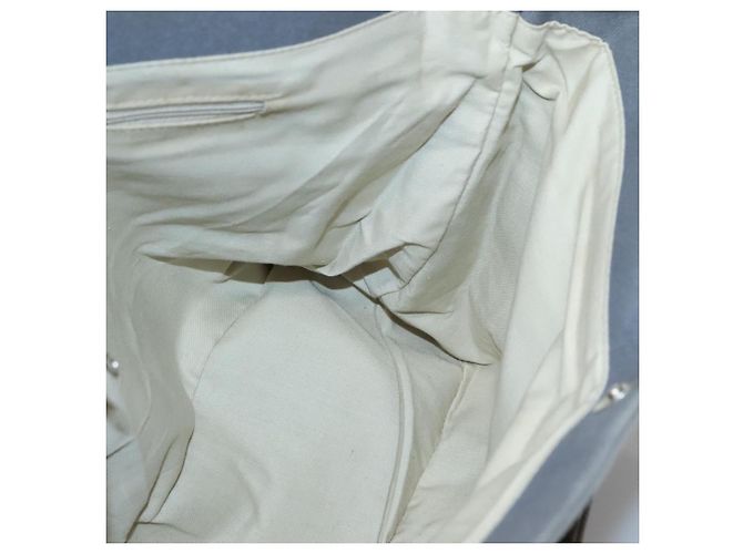 Autre Marque Bolso tote Burberrys Blue Label de lona gris plata auténtico 129965 Castaño - vista 17