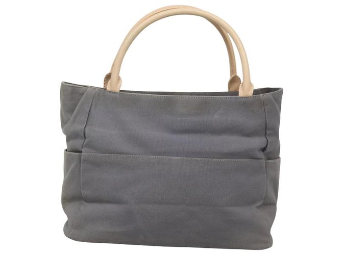 Autre Marque Bolso tote Burberrys Blue Label de lona gris plata auténtico 129965 Castaño - vista 2