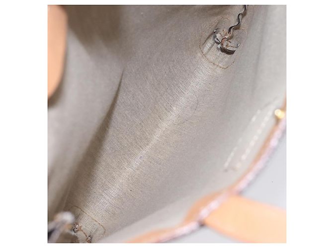 Céline Borsa a mano in tela Macadam CELINE in pelle PVC marrone oro Auth 128439 D'oro - vista 11