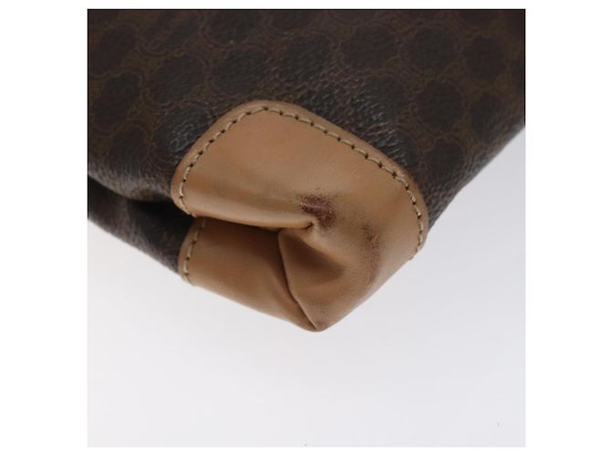 Céline Borsa a mano in tela Macadam CELINE in pelle PVC marrone oro Auth 128439 D'oro - vista 14
