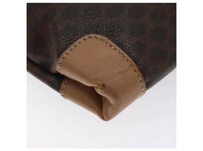 Céline Borsa a mano in tela Macadam CELINE in pelle PVC marrone oro Auth 128439 D'oro - vista 16