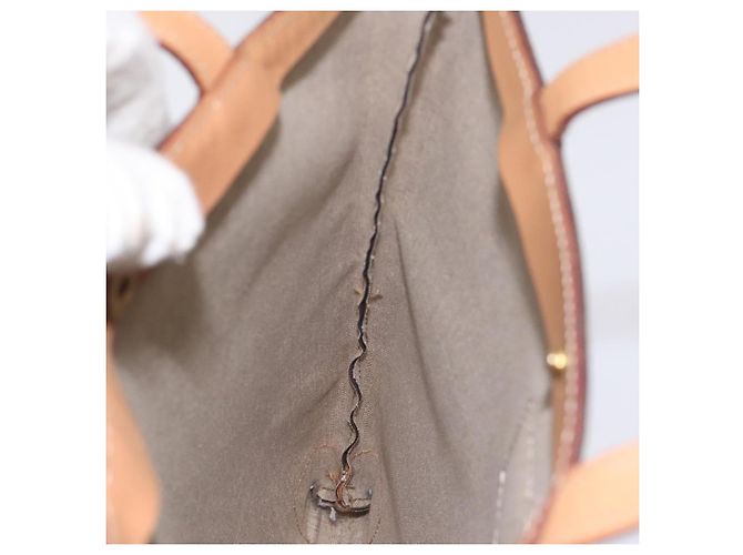 Céline Borsa a mano in tela Macadam CELINE in pelle PVC marrone oro Auth 128439 D'oro - vista 17