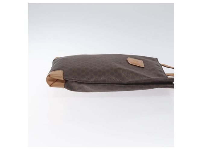 Céline Borsa a mano in tela Macadam CELINE in pelle PVC marrone oro Auth 128439 D'oro - vista 3