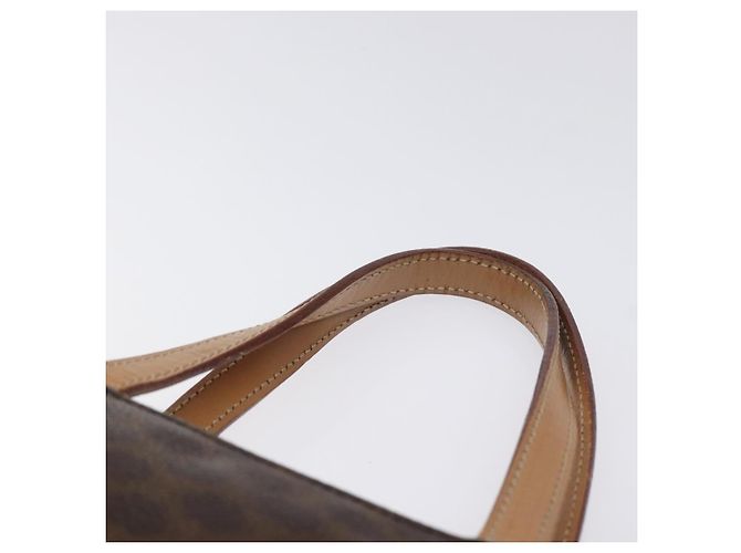 Céline Borsa a mano in tela Macadam CELINE in pelle PVC marrone oro Auth 128439 D'oro - vista 8