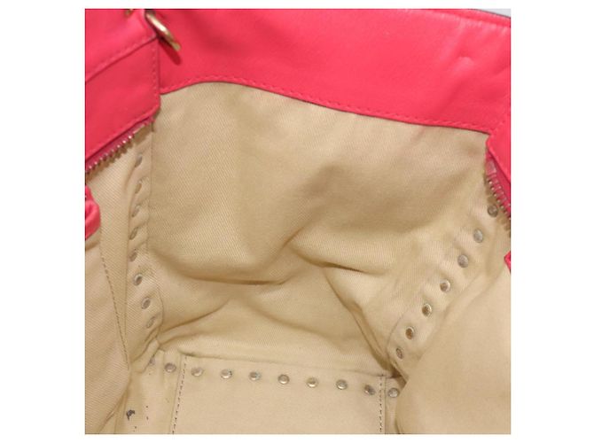 VALENTINO Borsa Rockstuds in pelle rosa e oro Auth bs27703 D'oro - vista 20