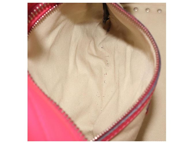 VALENTINO Borsa Rockstuds in pelle rosa e oro Auth bs27703 D'oro - vista 21