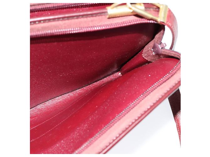 Borsa a Spalla in Tela Trotter Christian Dior Rossa Oro Auth 128717 - vista 17