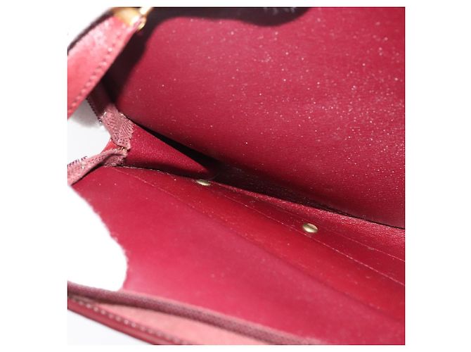 Borsa a Spalla in Tela Trotter Christian Dior Rossa Oro Auth 128717 - vista 18