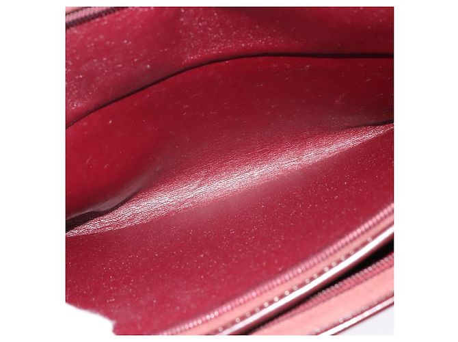 Borsa a Spalla in Tela Trotter Christian Dior Rossa Oro Auth 128717 - vista 19