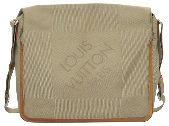 LOUIS VUITTON Borsa a Spalla Messager NM Damier Geant Grigia LV Auth BA2846 Marrone - vista 13