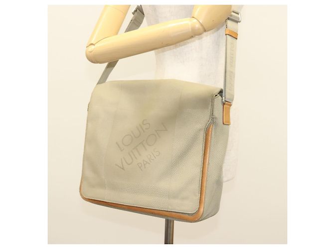LOUIS VUITTON Borsa a Spalla Messager NM Damier Geant Grigia LV Auth BA2846 Marrone - vista 22