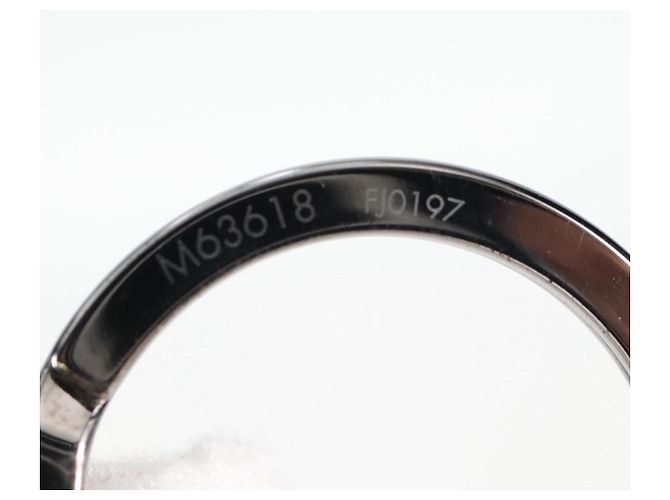 LOUIS VUITTON Eclipse Porte Cles Tab Key Holder metal Silver M63618 Auth 128810M Silvery Monogram - view 11