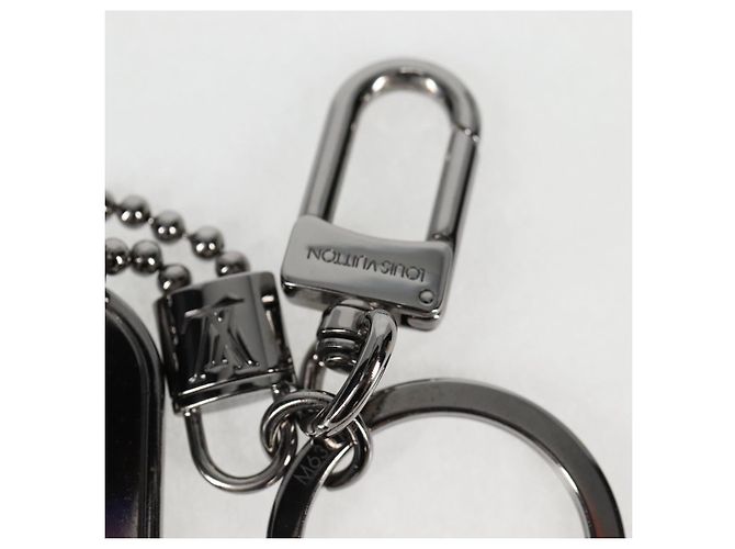 LOUIS VUITTON Eclipse Porte Cles Tab Key Holder metal Silver M63618 Auth 128810M Silvery Monogram - view 8