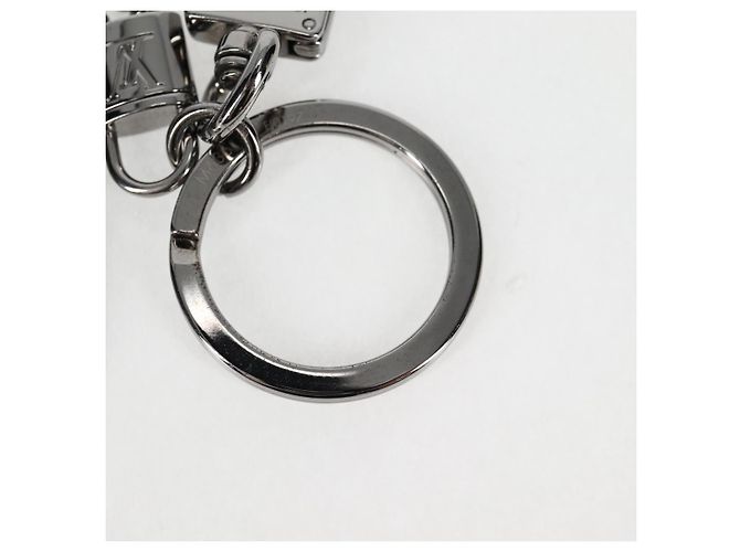 LOUIS VUITTON Eclipse Porte Cles Tab Key Holder metal Silver M63618 Auth 128810M Silvery Monogram - view 9
