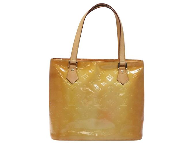 LOUIS VUITTON Borsa a Mano Houston Monogram Vernis Beige M91004 LV Auth 128707 - vista 13