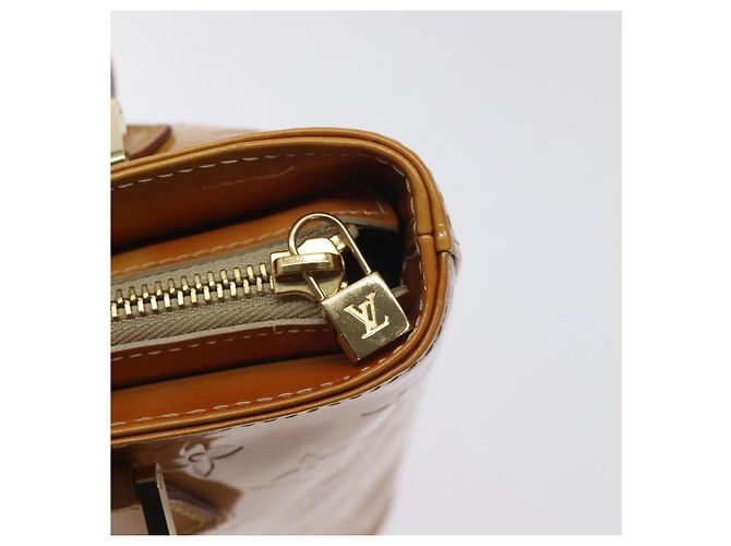 LOUIS VUITTON Borsa a Mano Houston Monogram Vernis Beige M91004 LV Auth 128707 - vista 18