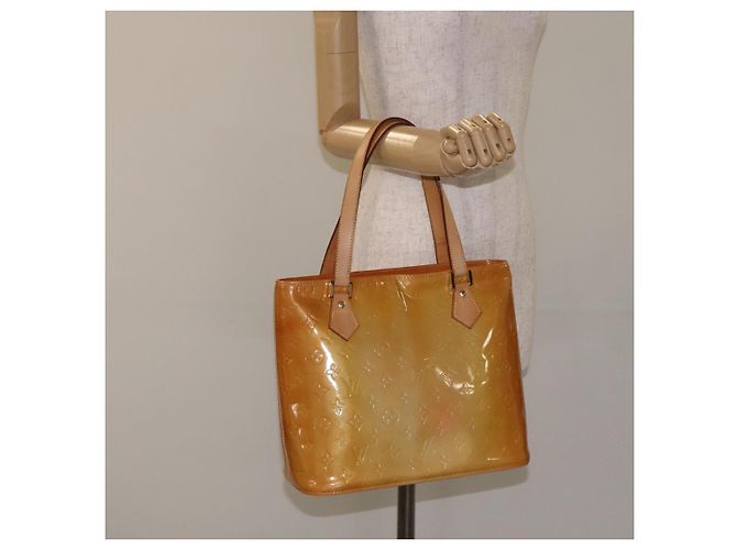 LOUIS VUITTON Borsa a Mano Houston Monogram Vernis Beige M91004 LV Auth 128707 - vista 23