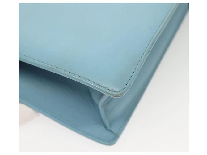 SAINT LAURENT Borsa a Spalla Betty Chain in Pelle Azzurra Chiara Oro Auth BA3801 D'oro Blu chiaro - vista 16