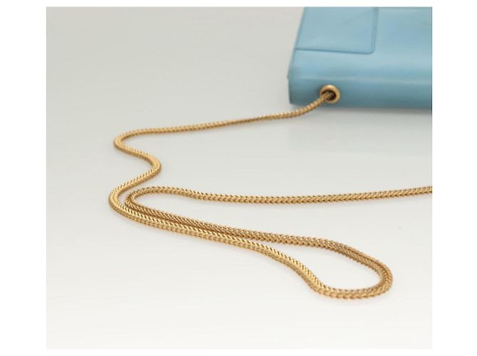 SAINT LAURENT Borsa a Spalla Betty Chain in Pelle Azzurra Chiara Oro Auth BA3801 D'oro Blu chiaro - vista 7