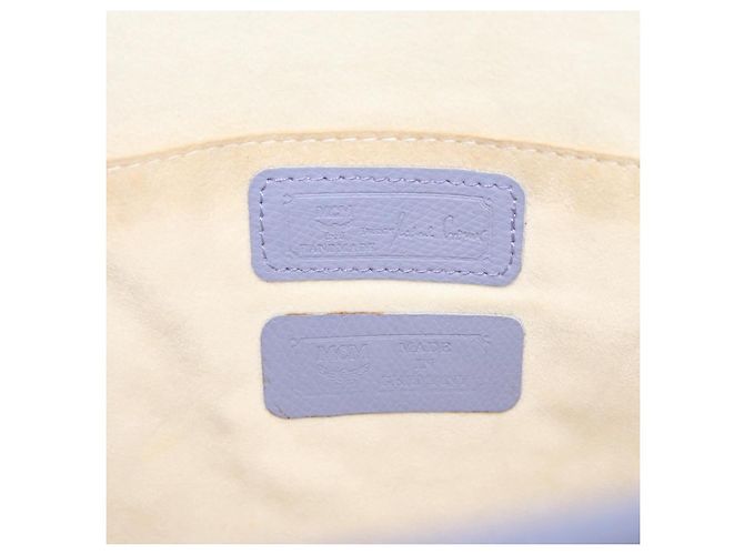 Borsa a Spalla in Pelle MCM Chain Lavanda Oro Auth BA3698 D'oro - vista 18