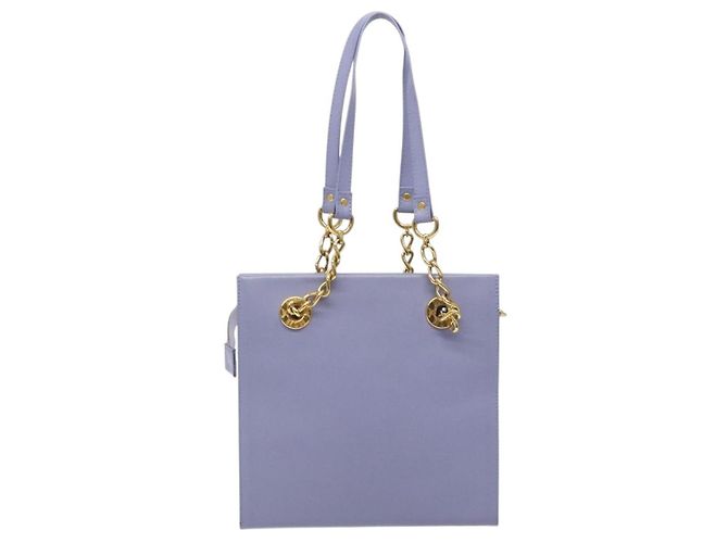 Borsa a Spalla in Pelle MCM Chain Lavanda Oro Auth BA3698 D'oro - vista 2
